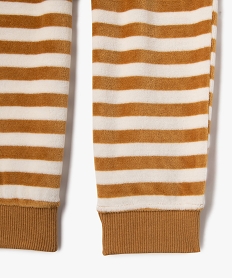 pyjama en velours avec pantalon raye garcon bleuF421401_3