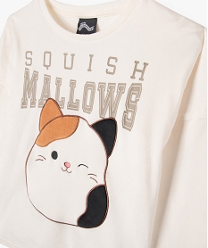 pyjama en velours avec motif chat fille - squishmallows beigeF427501_2