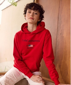 GEMO Sweat à capuche avec broderie femme - LuluCastagnette rouge standard