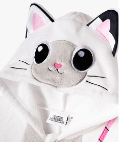 combinaison pyjama en maille peluche motif chat fille - gabby’s dollhouse blancF432301_3