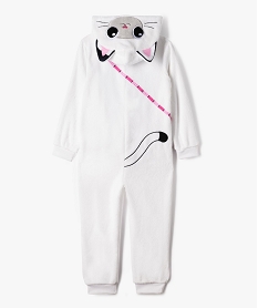 combinaison pyjama en maille peluche motif chat fille - gabby’s dollhouse blancF432301_4