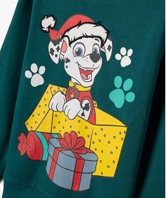 sweat de noel imprime marius garcon - la patpatrouille vert sweatsF432401_2