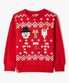 GEMO Sweat de Noël avec motifs jeu de construction garçon - Lego Rouge