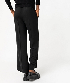 pantalon fluide coupe large avec ceinture a nouer femme noir standard pantalonsF434101_3