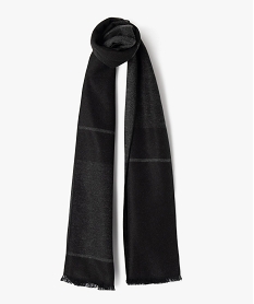 echarpe en maille extra douce a carreaux homme noir standardF435801_3