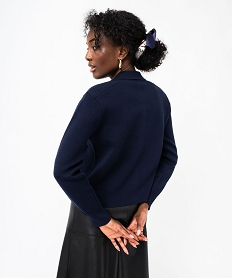 gilet avec col carre et boutons fantaisie femme bleu giletsF439501_3