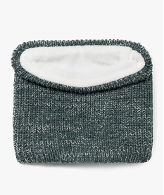 echarpe snood doublee polaire garcon vert standard foulards echarpes et gantsF441501_3