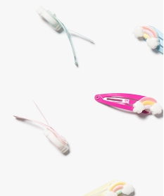 barrettes a clipper motif arc-en-ciel fille (lot de multicoloreF443701_2