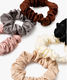 elastiques pour les cheveux en satin fille (lot de 6) multicoloreF444201_2