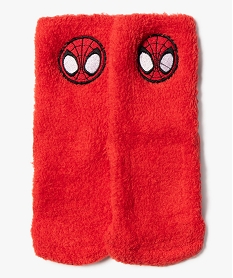 GEMO Chaussettes épaisses en maille chenille imprimé garçon - Spiderman rouge standard