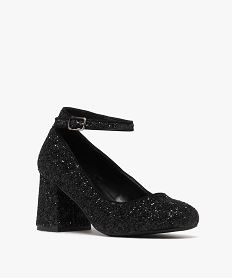 escarpins a bride cheville et talon large femme noir standardF446101_2