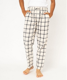 pantalon de pyjama a carreaux homme beige pyjamas et peignoirsF448601_3