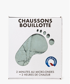 GEMO Chaussons bouillotte à chauffer au micro-ondes Vert