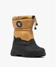 apres-ski garcon fourres avec zip central et bouton auto-bloquant noir standardF451101_2