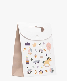 sac cadeau en carton imprime jouets blancF453201_3