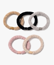 elastiques cheveux en maille chenille femme (lot de 5) multicolore accessoires cheveuxF453601_3