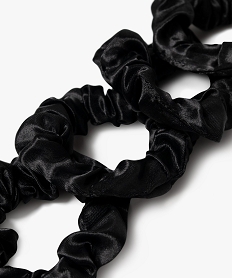 elastiques pour les cheveux en satin femme (lot de 3) noir standard accessoires cheveuxF453701_2