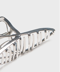 pince crabe en metal pour les cheveux femme argente accessoires cheveuxF453901_2