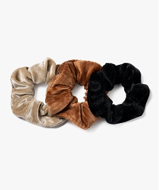 GEMO Elastiques cheveux en velours femme (lot de 3) Multicolore