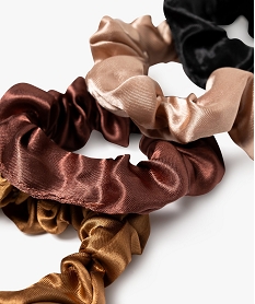 elastiques pour les cheveux en satin femme (lot de 3) multicolore accessoires cheveuxF454201_2