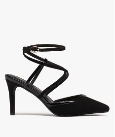 GEMO Escarpins à bout pointu et talon ouvert femme noir standard