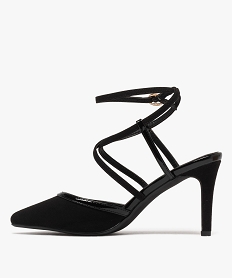 escarpins a bout pointu et talon ouvert femme noir standardF455301_3
