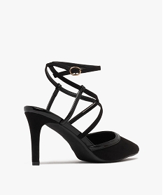 escarpins a bout pointu et talon ouvert femme noir standardF455301_4