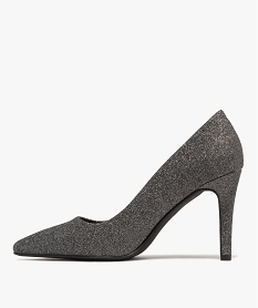 escarpins femme a talon aiguille et bout pointu argenteF455401_3