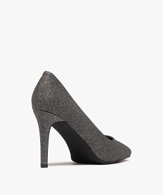 escarpins femme a talon aiguille et bout pointu argenteF455401_4