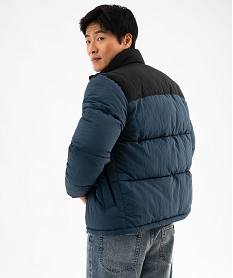 blouson bicolore a col montant en polaire homme bleuF455501_3