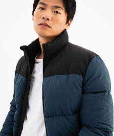 blouson bicolore a col montant en polaire homme bleuF455501_4