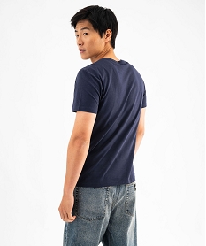 tee-shirt manches courtes avec motif montagne homme bleu tee-shirtsF456201_3