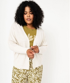 GEMO Gilet ample à manches chauve-souris femme grande taille Beige