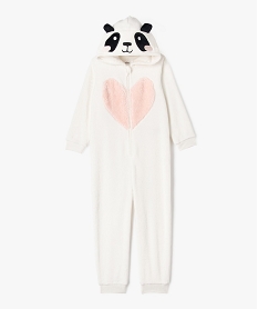 GEMO Combinaison pyjama à capuche motif panda fille Beige