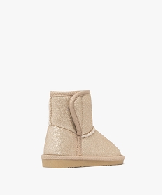 boots fourrees bebe fille a paillettes avec fermeture scratch multicolore bottes et chaussures montantesF461601_4
