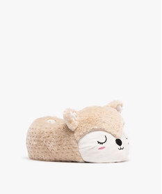 GEMO Chaussons 3D à motif chat fille beige standard