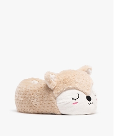 GEMO Chaussons 3D à motif chat femme beige standard