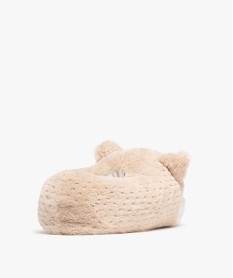 chaussons 3d a motif chat femme beige standardF462101_4