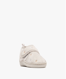 chaussons bottillons en velours avec motifs brodes bebe gris standardF465201_2