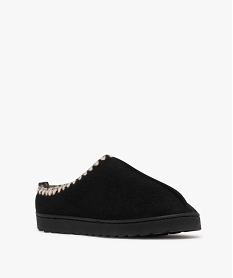 chaussons mules avec doublure peluche femme noir vifF465601_2