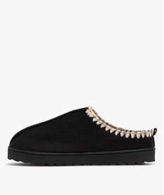chaussons mules avec doublure peluche femme noir vifF465601_3