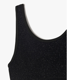 brassiere en maille cotelee a paillettes fille noir sous-vetementsF466501_2