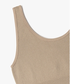 brassiere en maille cotelee a paillettes fille beigeF466701_4