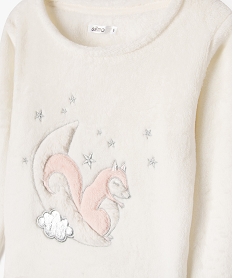 pyjama 2 pieces en maille peluche douillette fille beigeF469901_2