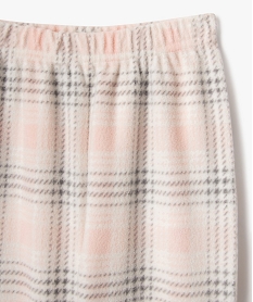 pyjama 2 pieces en maille peluche douillette fille beigeF469901_3