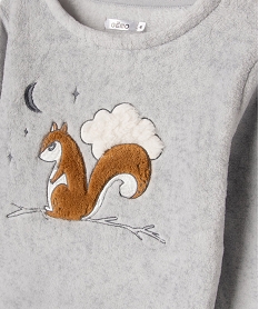pyjama en velours 2 pieces a carreaux et motif garcon grisF470001_2