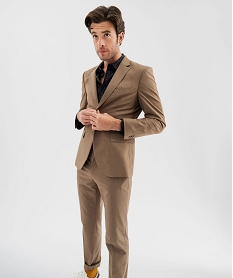 chemise manches longues coupe droite en coton a motif fleuri homme noir chemise manches longuesF470801_4