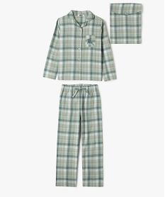 GEMO Pyjama en flanelle de coton à carreaux enfant Imprimé