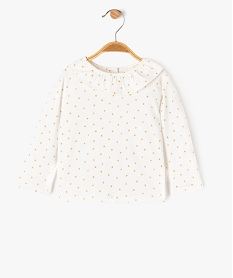 GEMO Tee-shirt manches longues avec étoiles pailletées bébé fille Beige