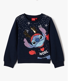 sweat de noel imprime stitch fille - disney bleu sweatsF478201_4